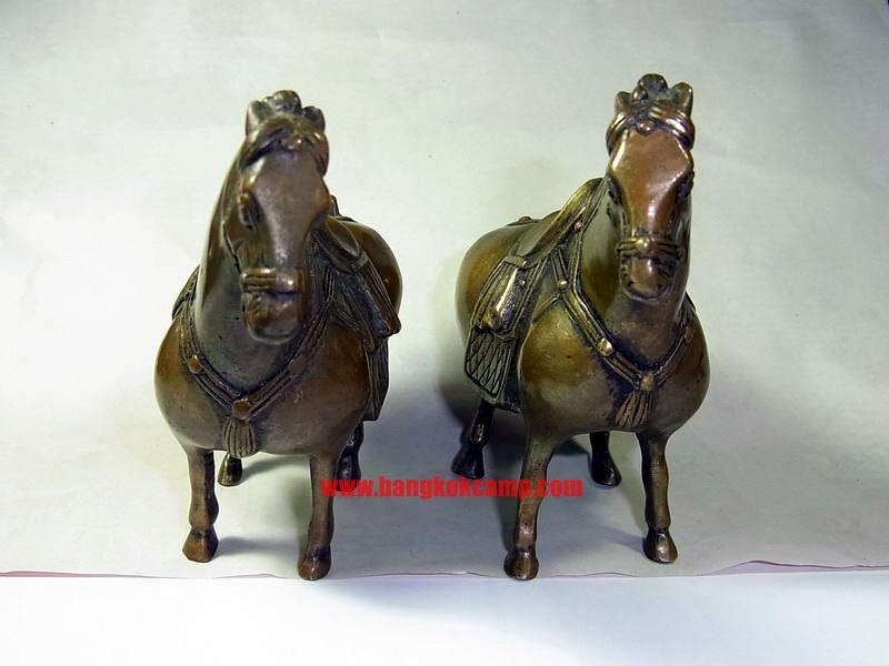 ม้าคู่ งานทองเหลือง