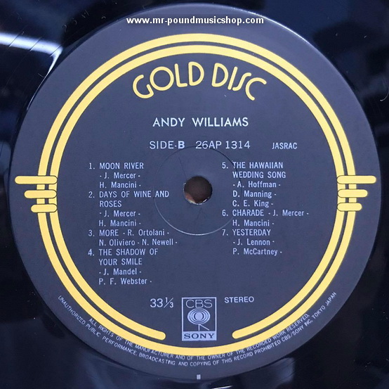 Andy Williams - Gold Disc