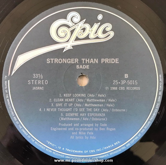 Sade - Stronger Than Pride