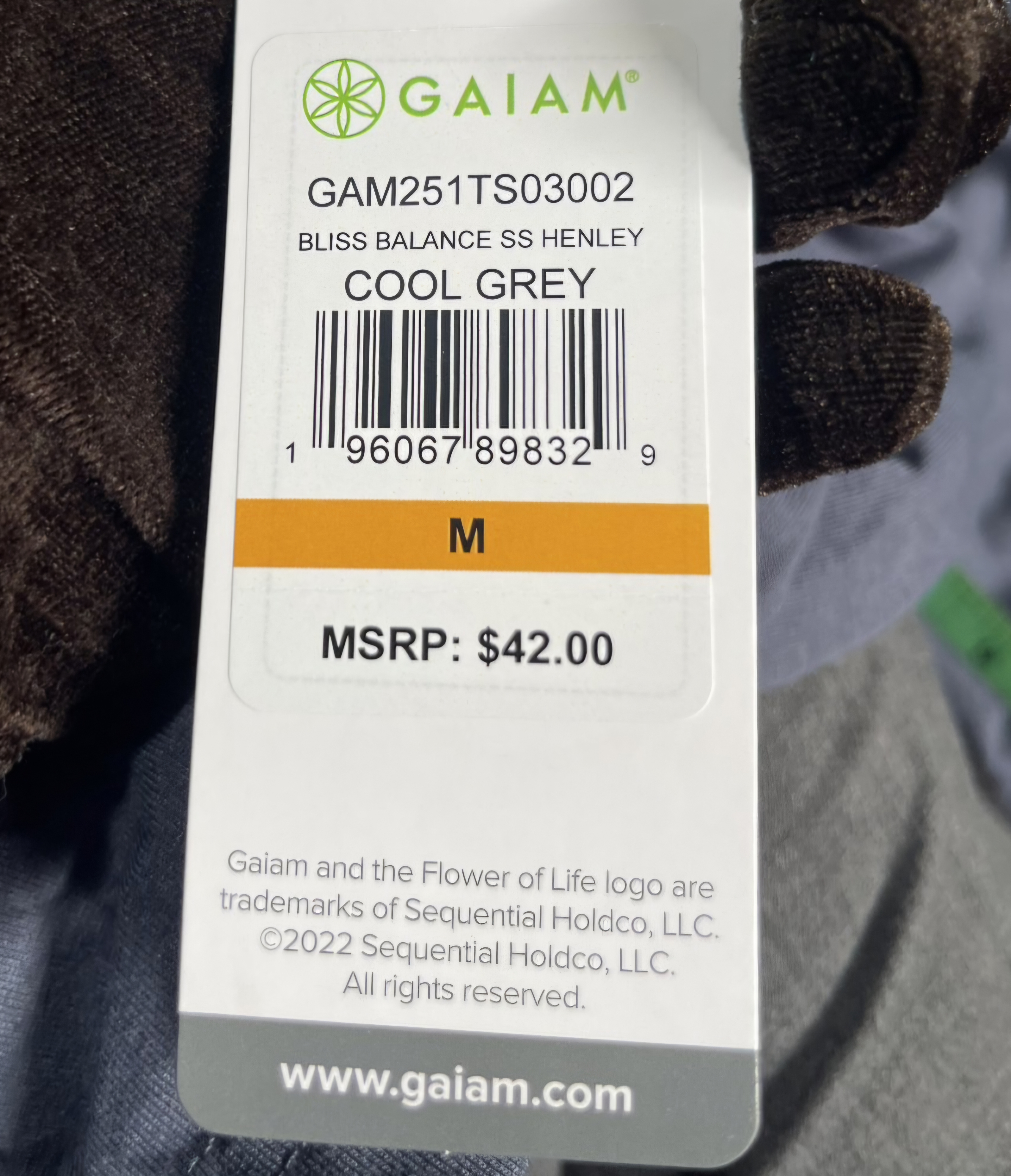 GAIAM BLISS BALANCE SS HENLEY
