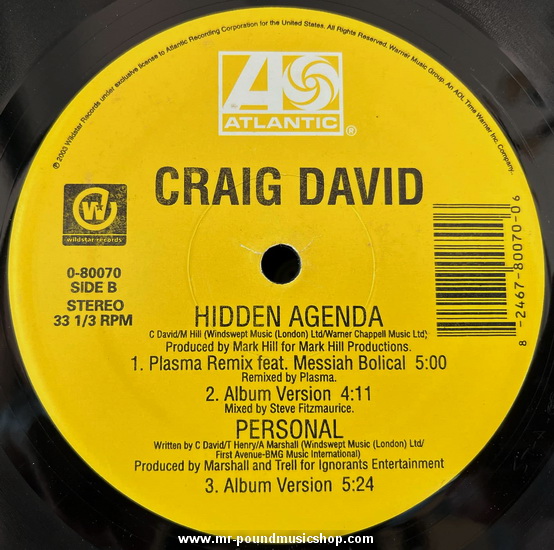 Craig David - Hidden Agenda (Remixes) / Personal
