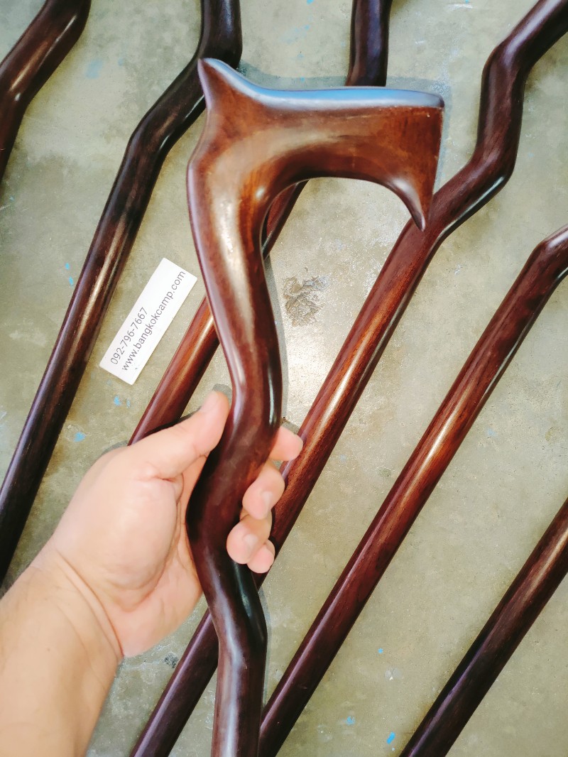 ไม้เท้า ไม้มะค่า ไม้ประดู่(ชุด9)