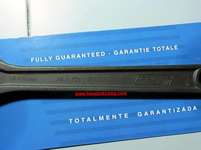 ประแจเลื่อน IREGA ขนาด 12 นิ้ว สเปน Made in Spain ใหม่ แท้. (แพ็คฟ้า) รุ่น 77