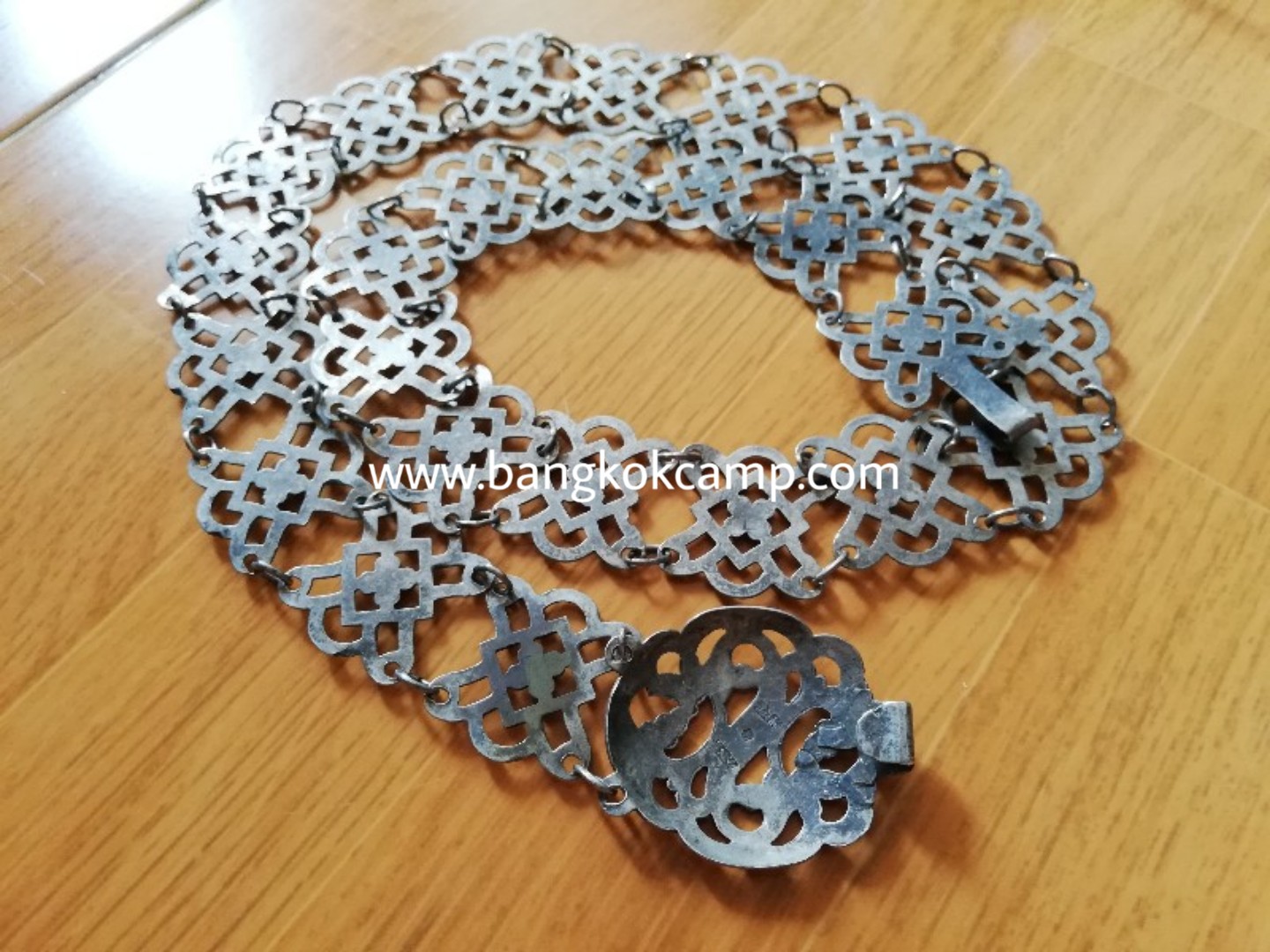 เข็มขัดโบราณเงินแท้ ยาว38นิ้ว หนัก144กรัม