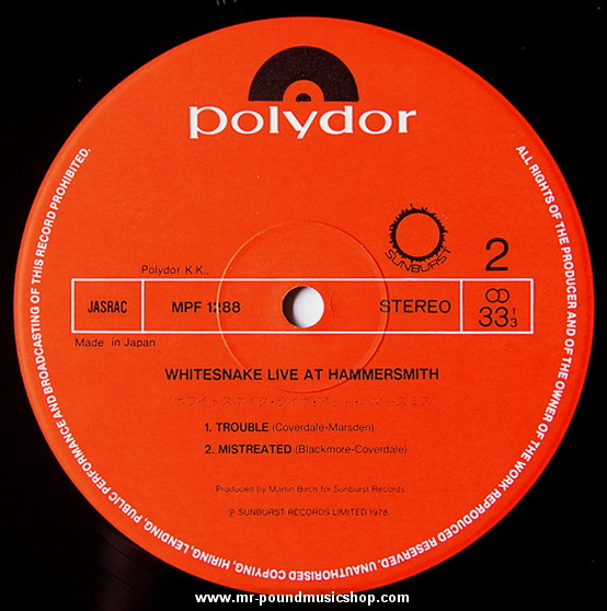 Whitesnake - Live At Hammersmith