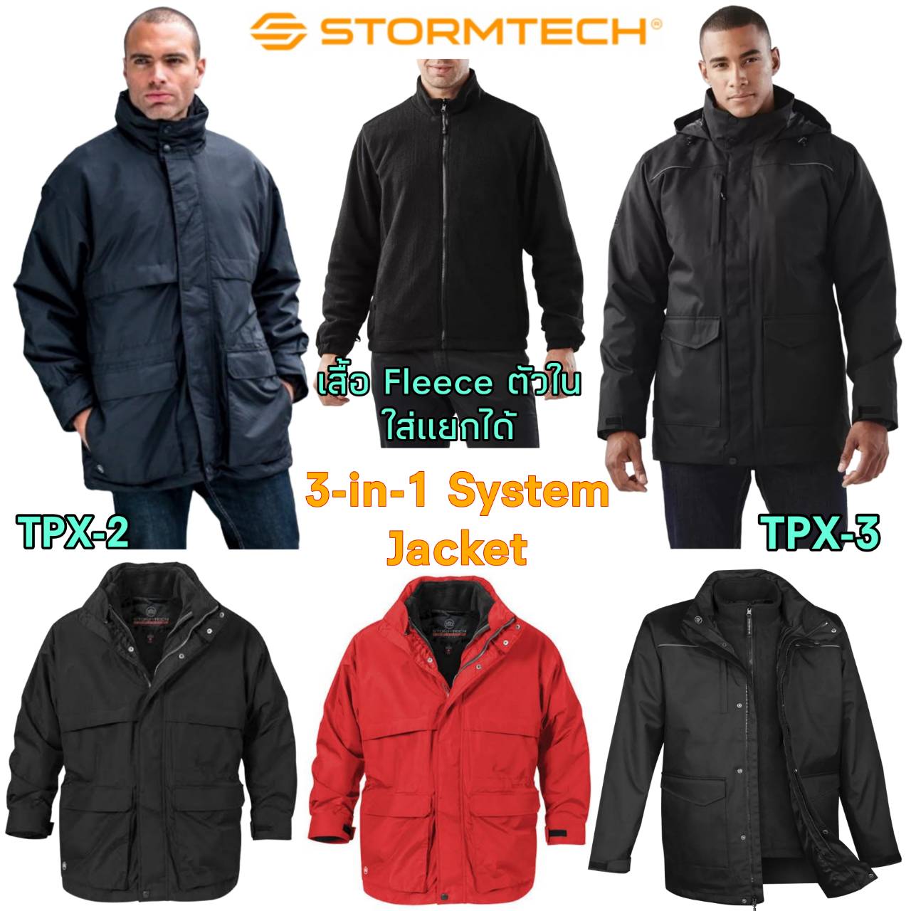 Stormtech Men's Explorer & Vortex HD 3-in-1 System Jacket ( TPX-2 & TPX-3)