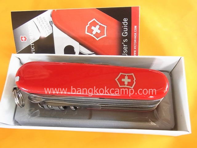 มีดพับอเนกประสงค์ Victorinox รุ่น SwissChamp แดง 33ฟังก์ชั่น Made in Switzerland ของใหม่ แท้ พร้อมกล่องและคู่มือ (1.6795)