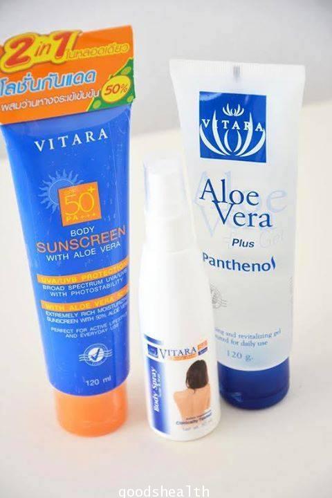Vitara Body Sunscreen with Aloe Vera Lotion SPF55 PA+++ 120 มล.