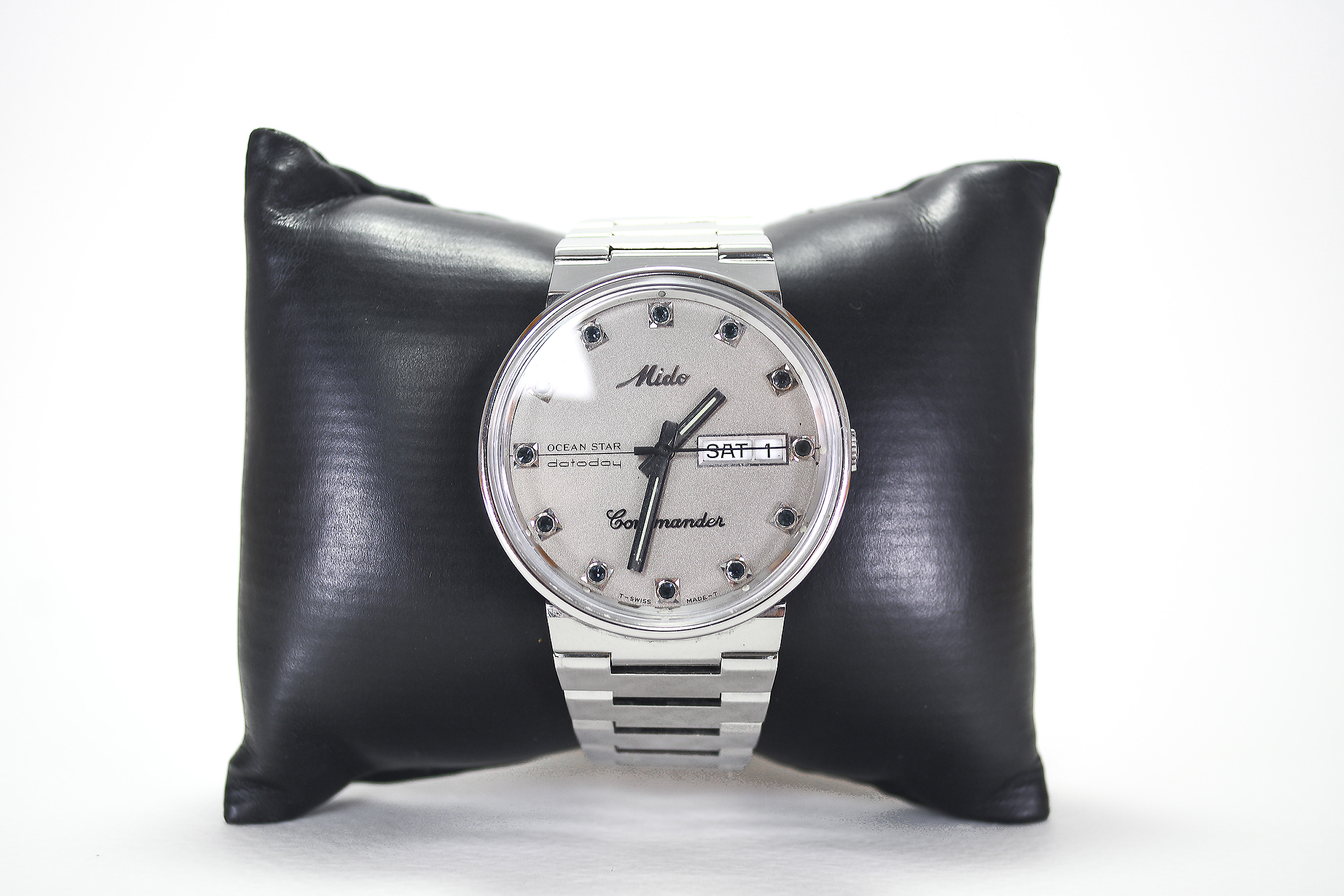 Mido Commander Auto พลอยฟ้า เรือนเหล็ก (Sold)