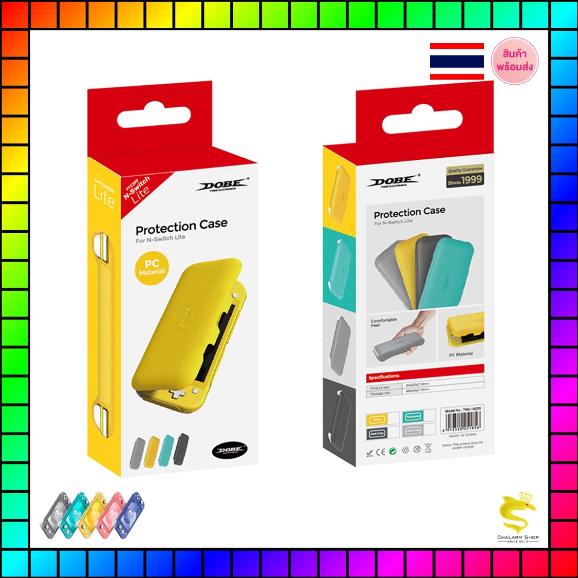 DOBE เคสพร้อมฝาปิด พลาสติกแข็ง for Switch Lite TNS-19255S