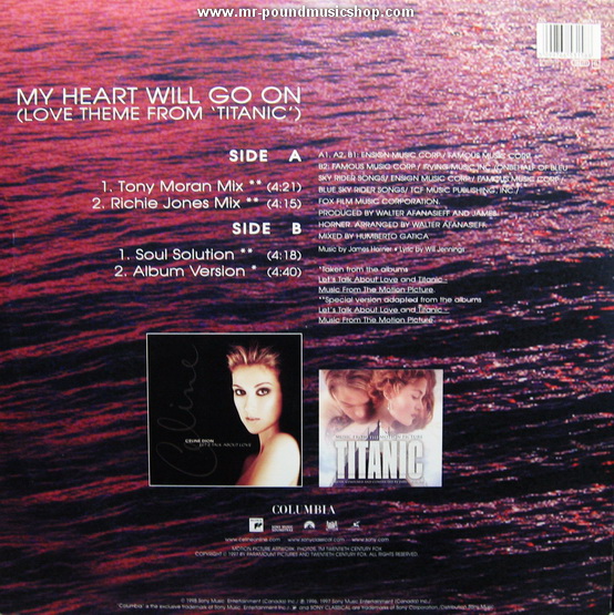 Celine Dion - My Heart Will Go On (Love Theme From "Titanic")