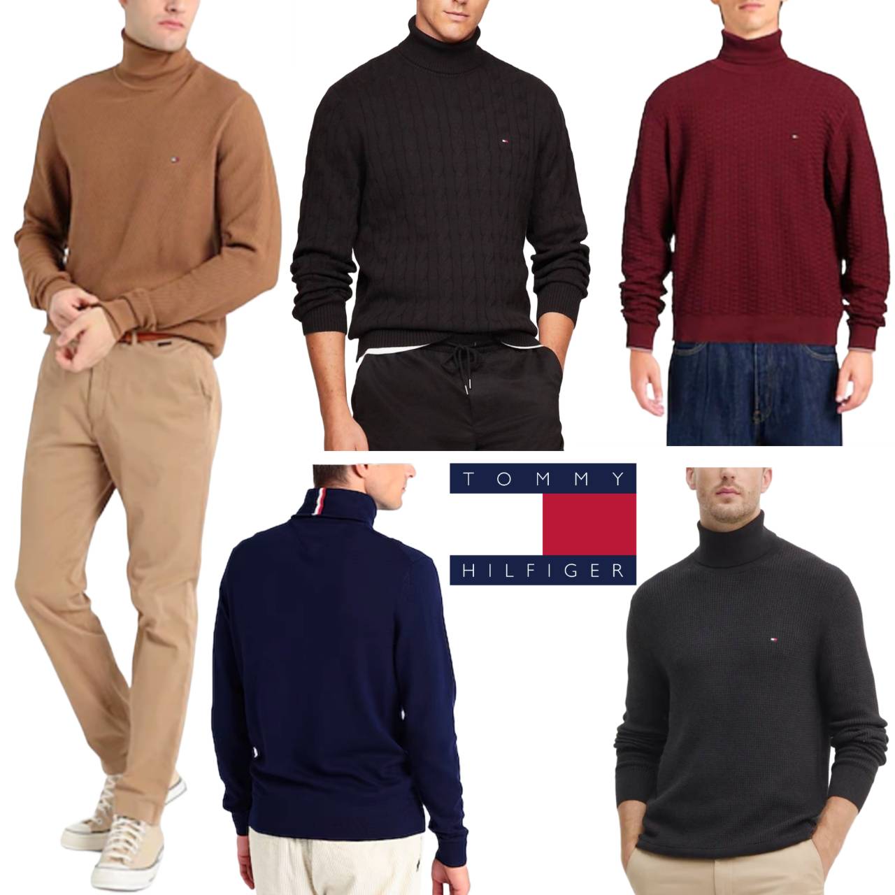 Tommy Hilfiger Turtleneck Cable Knite Sweater