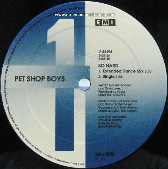 Pet Shop Boys - So Hard