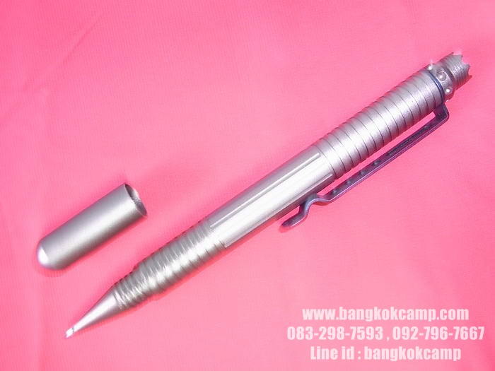 ปากกา Tactical ท้ายด้ามเป็นหัวcrown (สีทอง)
