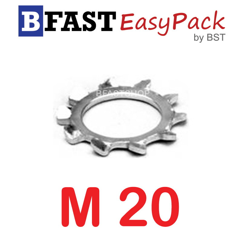 แหวนจักรนอกสแตนเลส SUS M20 (3 ตัว/ถุง)
