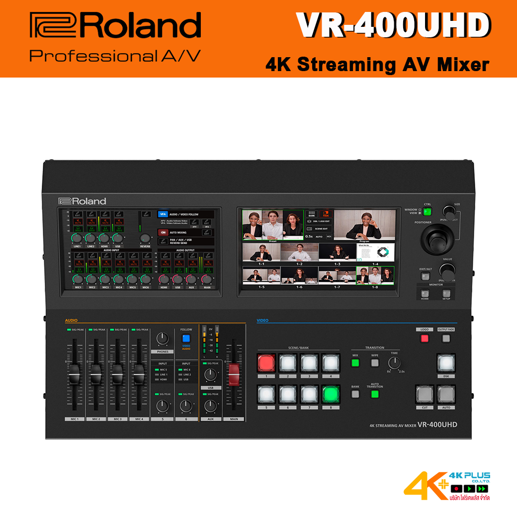 Roland VR-400UHD 4K Streaming AV Mixer