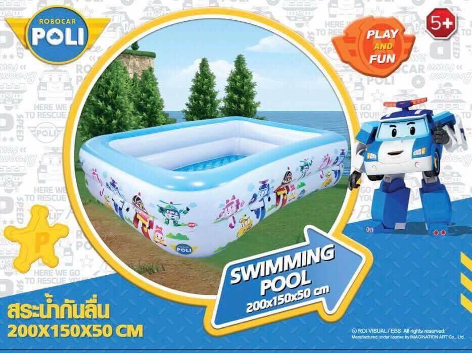 สระน้ำ Robocar Poli โรโบคาร์ โพลี่ (สระน้ำ2เมตร+กันลื่น(ลิขสิทธิ์แท้ poli)