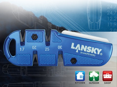 ที่ลับมีด LanSky QuadSharp Pocket Sharpener (ตั้งคมได้4 ระดับองศา 17º, 20º, 25º, และ 30º)