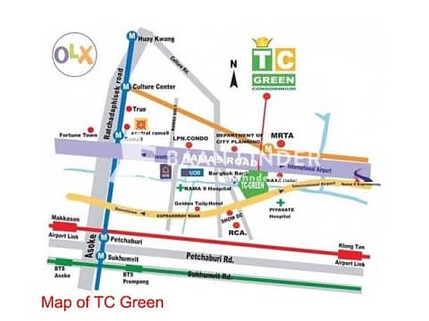 รหัสทรัพย์ 47323 ให้เช่าคอนโด T.C.Green ทีซีกรีน คอนโดมิเนียม ราคาถูกมาก ใกล้ MRT พระราม9 พร้อมเฟอร์นิเจอร์ครบครัน Promotion ราคาเช่าห้อง: ราคาสุดพิเศษ เฉพาะเดือนตุลาคมนี้ (Rental room)