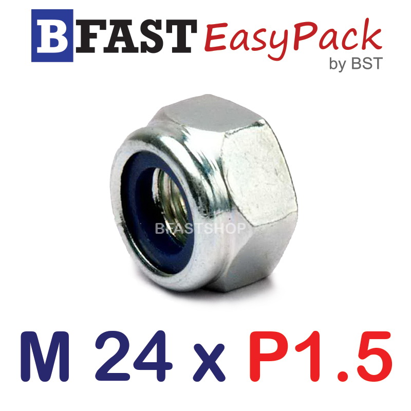หัวน็อตล็อค M24 x P1.5 ขอบ 36 (1 ตัว)