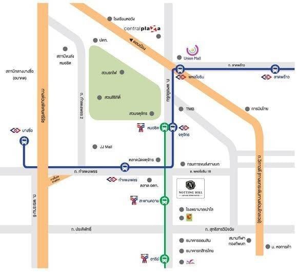 ให้เช่า((ราคาถูก)) คอนโด น็อตติ้งฮิลล์จตุจักร อินเตอร์เชนจ์ Notting Hill Jatujak - Interchange ห้องสตูดิโอ ขนาด 27 ตร.ม. ชั้น 4 ใกล้BTSหมอชิตและMRTจตุจักร