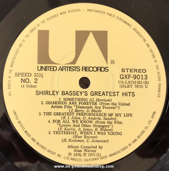 Shirley Bassey - Shirley Bassey's Greatest Hits