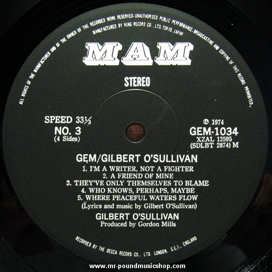 Gilbert O'Sullivan - GEM