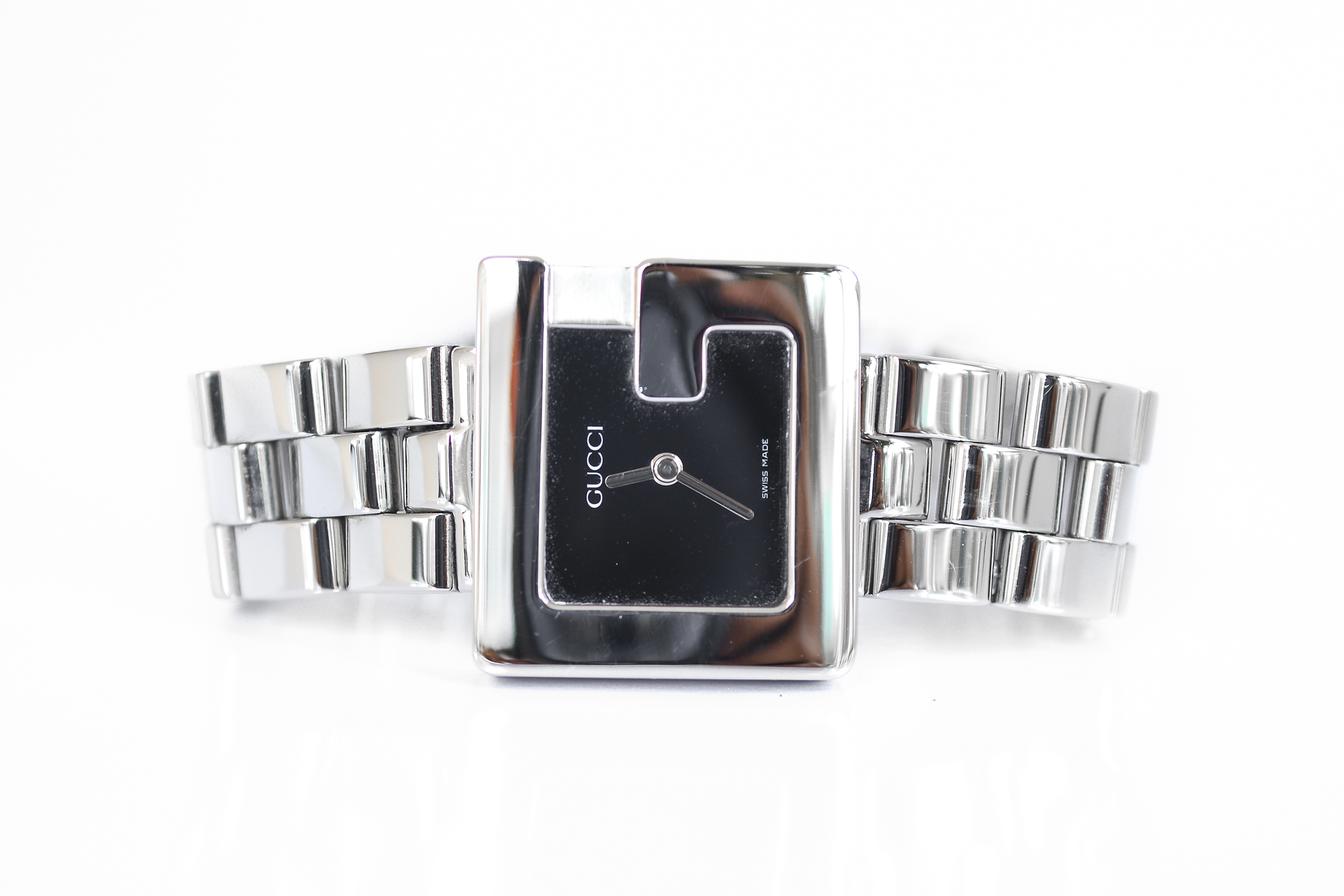 Gucci G classic lady Stainless Steel หน้าดำ
