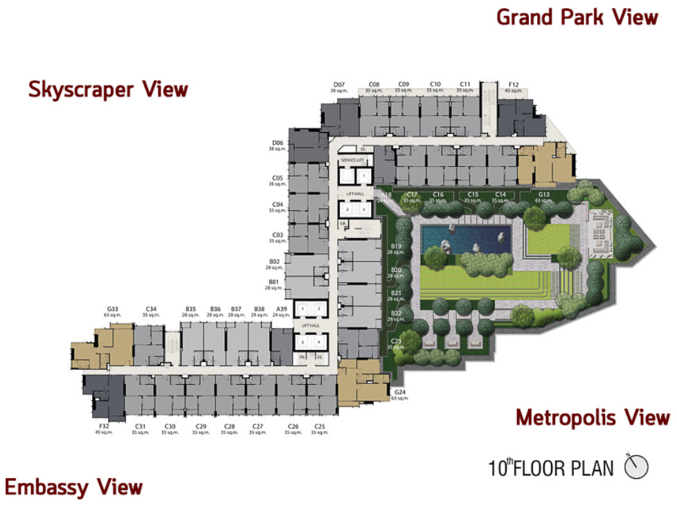 ขาย / เช่า Life One Wireless (ไลฟ์ วัน ไวร์เลส) แยกเพลินจิต ห้อง#A19B19 ห้องขนาด 28.29 ตรม. ชั้น 19 สตูดิโอ วิวสุดยอด