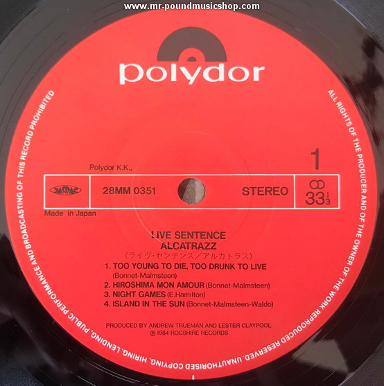 Alcatrazz - Live Sentence (No Parole From Rock 'N' Roll)