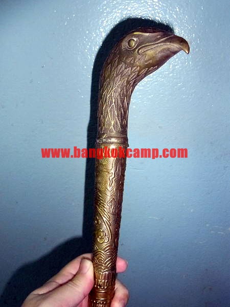 ไม้เท้าทองเหลือง หัวนกอินทรีย์ ซ่อนมีด