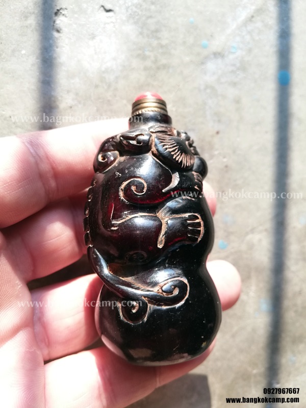 ขวดยานัตถ์ แกะจากเขาสัตว์ รูปสิงโต(8)