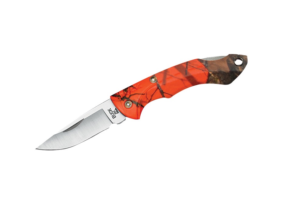 มีดพับ Buck 283 Nano Bantam Folding Knife 1-7/8" Blade, Orange Head Hunterz Nylon Handles - 7374