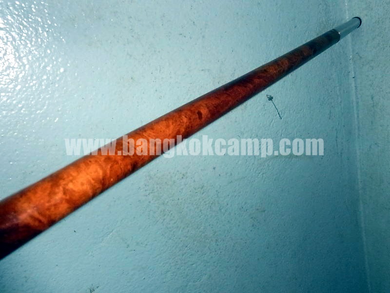 ไม้หายาก... ไม้ตะพด(ไม้ปุ่มประดู่, ปมประดู่) ลายสวยมาก หัว+ท้ายไททาเนียม หัวทรงป้าน