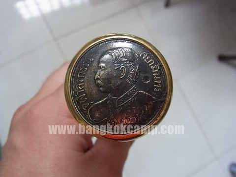 ไม้ตะพด (แบบที่ 12) หัวทรงแจกันใหญ่ ทองเหลือง ร.5 (2)