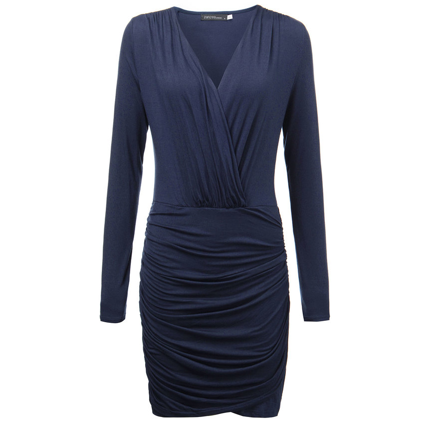 ZANZEA Bodycon Cocktail Party Evening Sexy Women V-neck Asia Dresses Online
