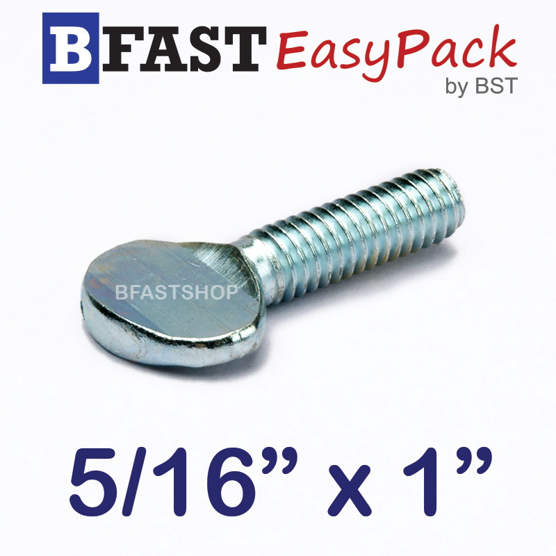 สกรูหางปลาแบน 5/16" x 1" (5 ตัว/ถุง)