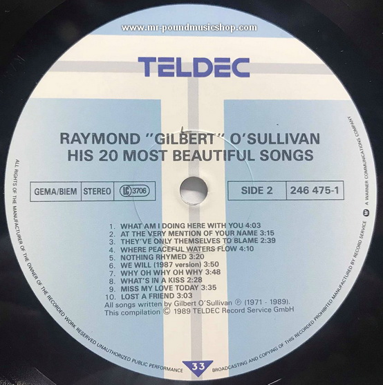Gilbert O'Sullivan - His 20 Most Beautiful Songs