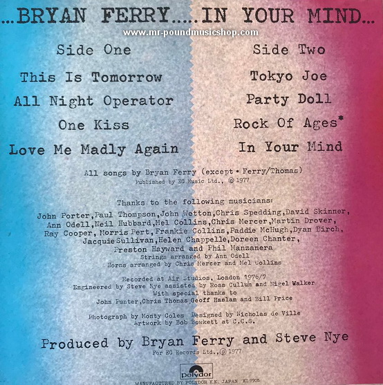 Bryan Ferry - In Your Mind