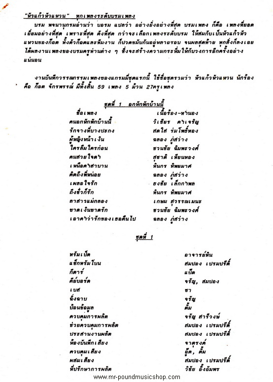 ก๊อต จักรพันธ์ ครบุรีธีรโชติ - หัวแก้วหัวแหวน