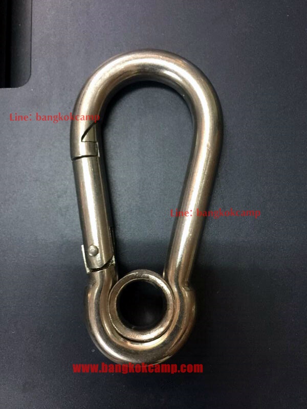 คาราบิเนอร์ Carabiners สแน็ปลิงค์ Snaplink ตะขอเกี่ยว ขนาด6มม. - สแตนเลส ใช้งานได้หลากหลาย ..แข็งแรง ทนทาน