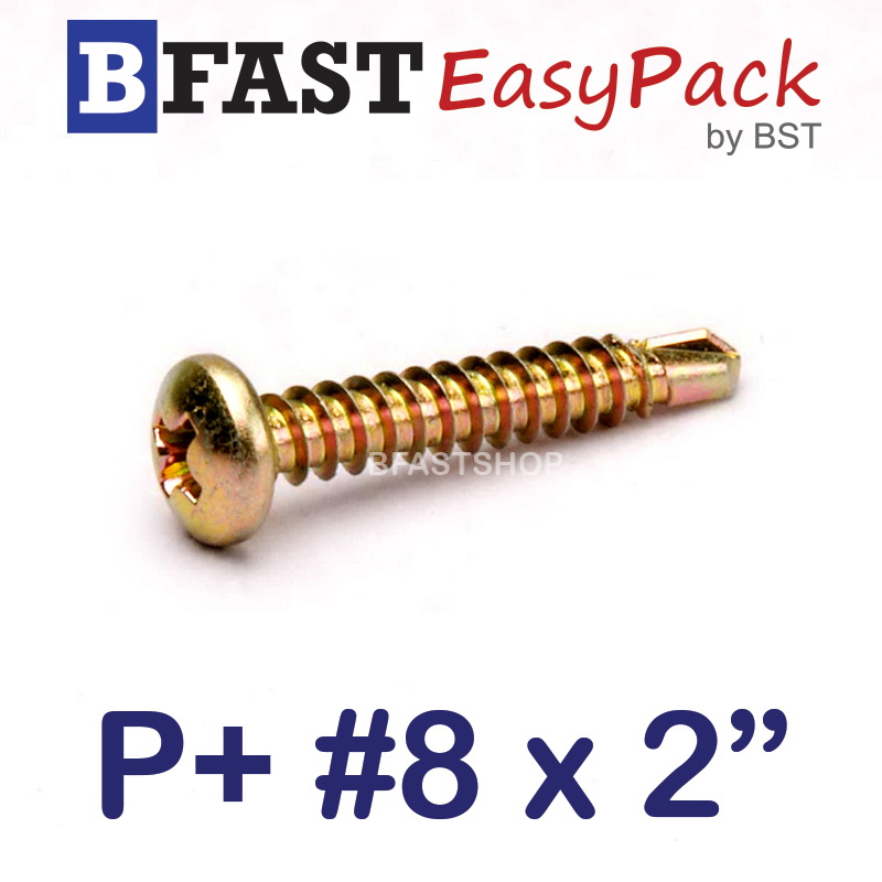 สกรูปลายสว่าน P+ #8 x 2" (ุ30 ตัว/ถุง)