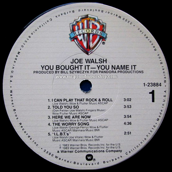 Joe Walsh - You Bought It-You Name It
