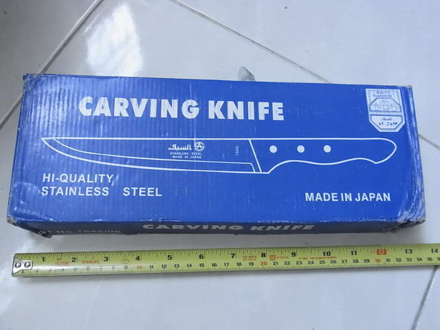มีดญี่ปุ่น CARVING KNIFEงานส่งออก ใบมีด 6.5 นิ้ว HI-QUALITY STAINLESS STEEL Made in Japan แท้ ของใหม่เก่าเก็บ