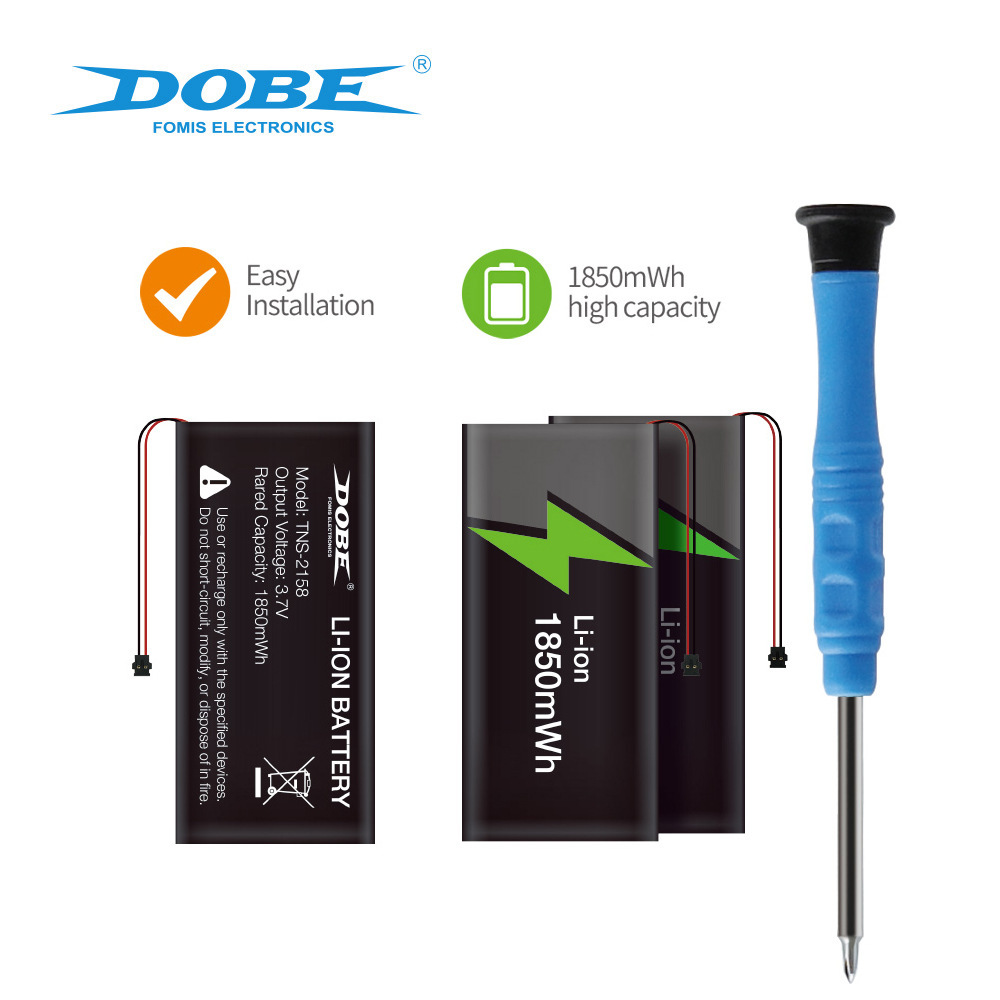 DOBE แบตเตอรี่จอยคอน V.1 V.2 OLED 1850 mAh แพ็ค 2 ก้อน TNS-2158
