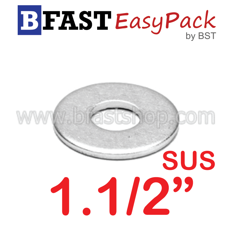 แหวนอีแปะสแตนเลส SUS 1.1/2" (1 ตัว/ถุง)