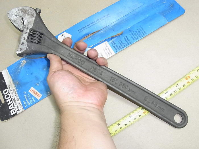 ประแจเลื่อน BACHO 15นิ้ว ใหม่เก่าเก็บ.. สภาพไม่ผ่านการใช้งาน