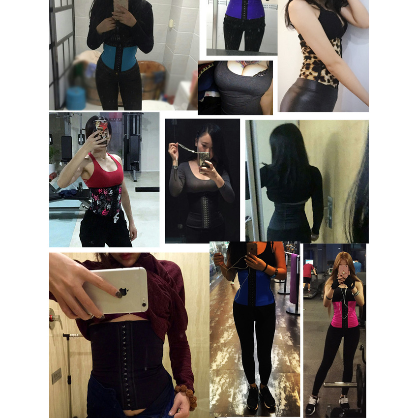 CatWalk Waist Latex Rubber Trainer Cincher Underbust Corset BodyShapewear S-XXL (Black) - Intl