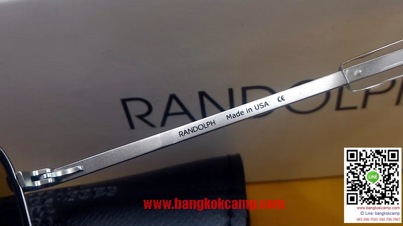 แว่น RANDOLPH...Randolph Aviator AF54611-G Square Sunglasses, Matte Chrome,55 mm