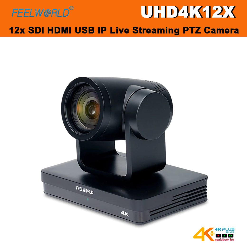 Feelworld UHD4K12X PTZ Camera SDI HDMI USB IP Live Streaming 12X Optical Zoom 4K 30fps Support PoE